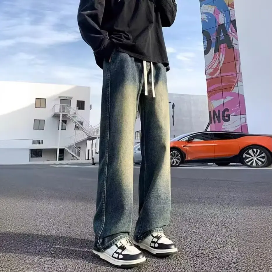 Jeans for men in spring and autumn new styles for teenagers straight tube loose fit American style high street hanging cas
Jeans for men in spring and autumn new styles for teenagers straight tube loose fit American style high street hanging cas