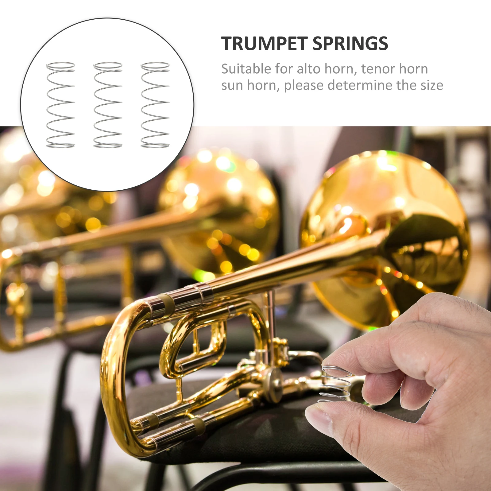 3pcs Trumpet Trumpet Button Fitting Spring Replacement Durable Musical Instrument Accessories for Most Trumpets
3pcs Trumpet Trumpet Button Fitting Spring Replacement Durable Musical Instrument Accessories for Most Trumpets
