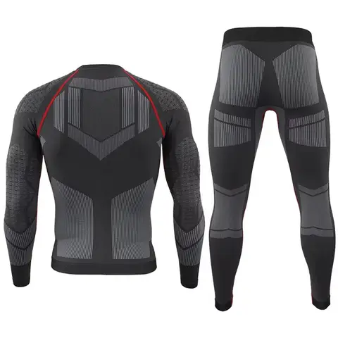 Tactical Thermal Underwear Set Men Outdoor Sports Cycling Training Fitness Long Johns Sweat Tight Seamless Warm Clothes Suit