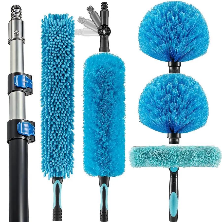 Foot High Ceiling Fan Duster with 512ft Extension Pole, Extendable Reusable Cobweb, Feather, Window Cleaning Squeegee Kit
Foot High Ceiling Fan Duster with 512ft Extension Pole, Extendable Reusable Cobweb, Feather, Window Cleaning Squeegee Kit