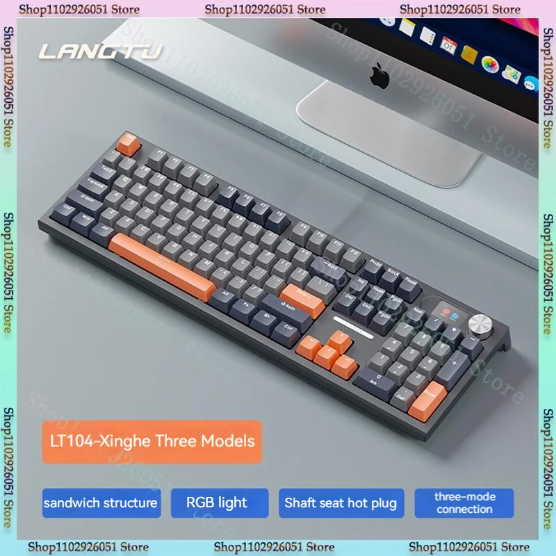 Lt104 Mechanical Keyboard Customization Bluetooth Three Mode Wireless Full Key Hot Swap Wired Display Screen Game Keyboard Gift
Lt104 Mechanical Keyboard Customization Bluetooth Three Mode Wireless Full Key Hot Swap Wired Display Screen Game Keyboard Gift