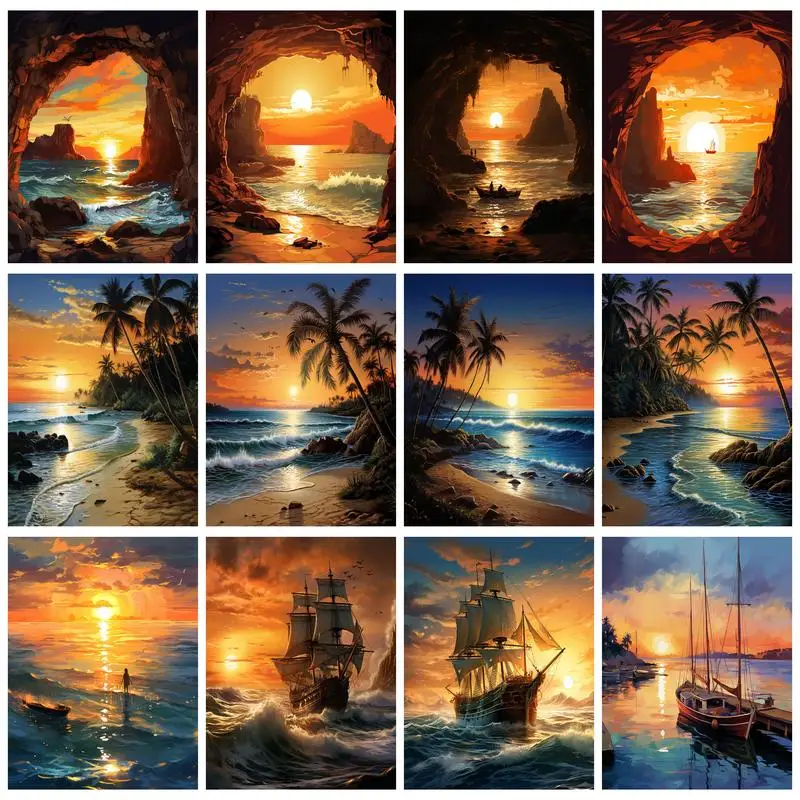 RUOPOTY Pictures By Number Sunset Picture Kits Modern Drawing On Canvas Handpainted Decor With Frame
RUOPOTY Pictures By Number Sunset Picture Kits Modern Drawing On Canvas Handpainted Decor With Frame