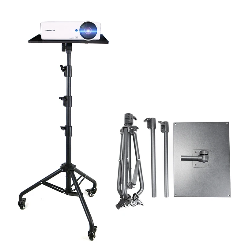 Adjustable height projector tripod with wheels, portable laptop floor stand for offices and home theaters
Adjustable height projector tripod with wheels, portable laptop floor stand for offices and home theaters