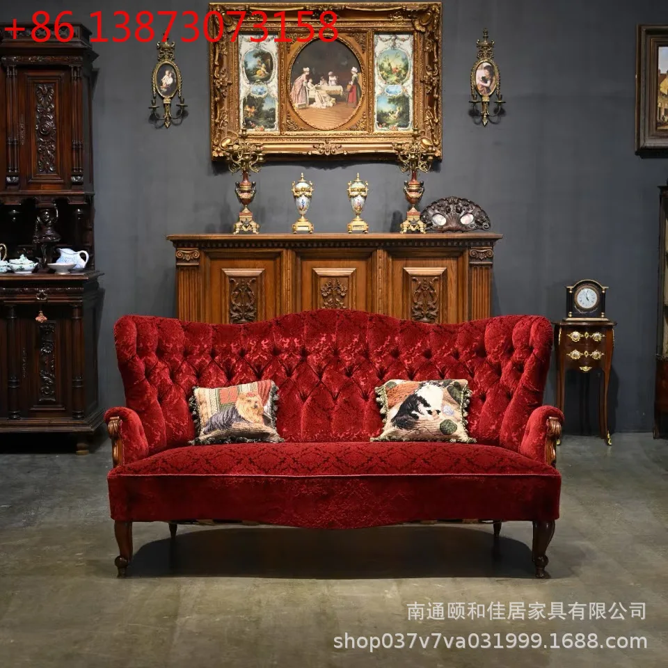 American buckle retro style living room red flannel double three multi-person fabric sofa hotel homestay hospitality sofa
American buckle retro style living room red flannel double three multi-person fabric sofa hotel homestay hospitality sofa