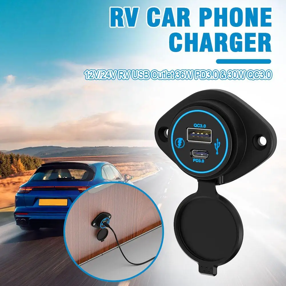 Автомобильное зарядное устройство для телефона на колесах, USB-зарядное устройство 12 В/24 В, QC3.0 PD3.0, 66 Вт, водонепроницаемая светодиодная лампа для быстрой зарядки, грузовика, лодки, аксессуары для автоматической зарядки Y7O8
Автомобильное зарядное устройство для телефона на колесах, USB-зарядное устройство 12 В/24 В, QC3.0 PD3.0, 66 Вт, водонепроницаемая светодиодная лампа для быстрой зарядки, грузовика, лодки, аксессуары для автоматической зарядки Y7O8