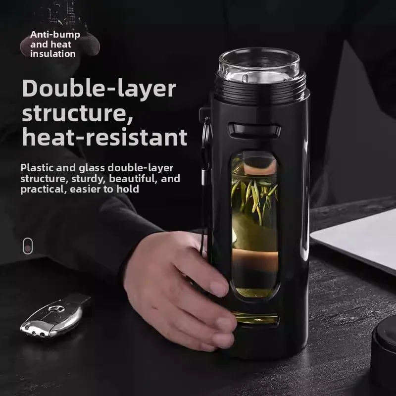 Heat Resistant Double Layered Glass Tea Cup for Office Use Men's Style Tea Water Separation High End Anti Drop Business Water...
Heat Resistant Double Layered Glass Tea Cup for Office Use Men's Style Tea Water Separation High End Anti Drop Business Water...