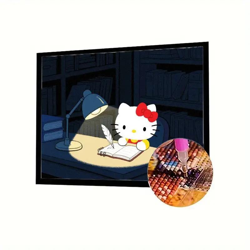 1 шт., набор для алмазной живописи Hello Kitty Cozy Study - полная дрель 5D DIY, вышивка стразами, художественное ремесло с милым персонажем мультфильма,
1 шт., набор для алмазной живописи Hello Kitty Cozy Study - полная дрель 5D DIY, вышивка стразами, художественное ремесло с милым персонажем мультфильма,