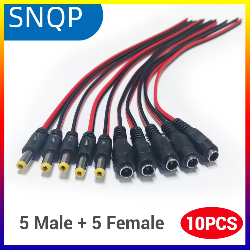 10pcs/Lot Male Female Plug DC 12V Power Pigtail Cable Jack For Cctv Camera Connector Tail Extension DC Wire
10pcs/Lot Male Female Plug DC 12V Power Pigtail Cable Jack For Cctv Camera Connector Tail Extension DC Wire
