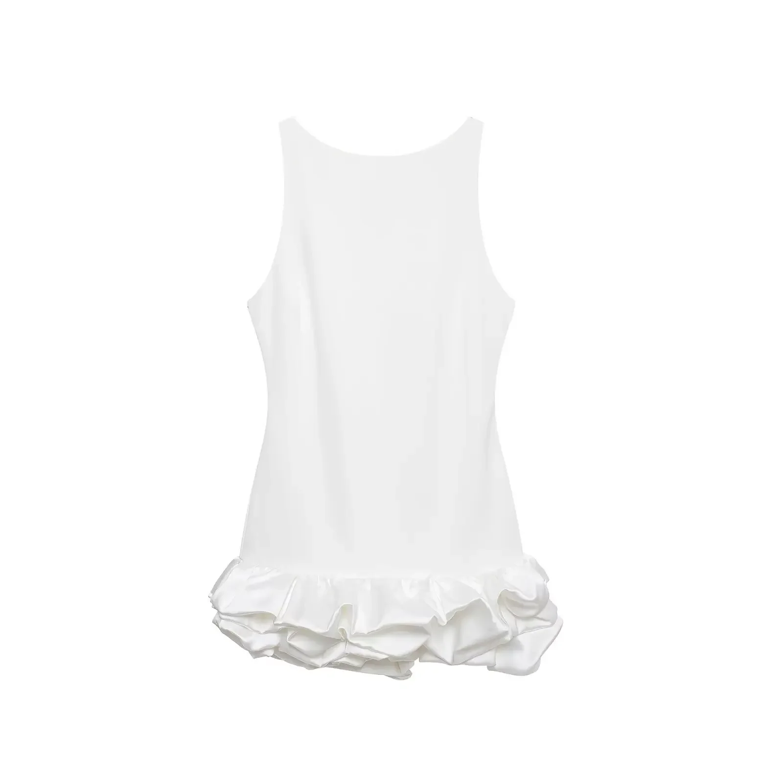 Women's 2024 new fashion pleated layered hem design slim fit O Neck mini dress retro sleeveless women's dress Mujer
Women's 2024 new fashion pleated layered hem design slim fit O Neck mini dress retro sleeveless women's dress Mujer