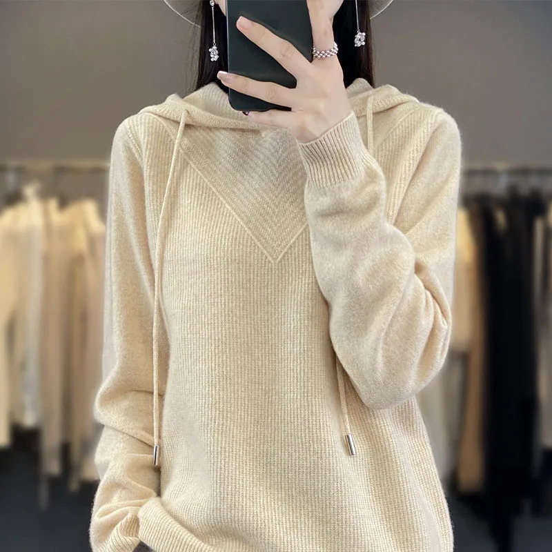 Fall/Winter 2024 New Women's Hooded Knitted Sweater Leisure Loose Wool Knitted Bottom Shirt
Fall/Winter 2024 New Women's Hooded Knitted Sweater Leisure Loose Wool Knitted Bottom Shirt