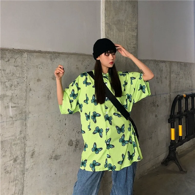 Short Sleeve Shirts Women Print Design Thin Summer Cool Teens BF Young New Arrival All-match Streetwear Beach Casual Chic Ins
Short Sleeve Shirts Women Print Design Thin Summer Cool Teens BF Young New Arrival All-match Streetwear Beach Casual Chic Ins