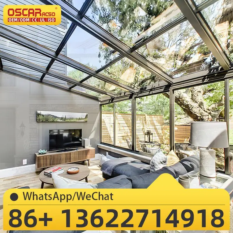 Outdoor Curved Glass Sunrooms Customized Free Standing Conservatory Glass House for Balcony Winter Garden sunroom
Outdoor Curved Glass Sunrooms Customized Free Standing Conservatory Glass House for Balcony Winter Garden sunroom