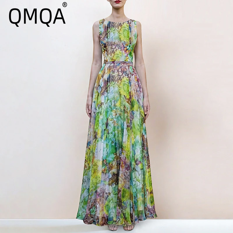 QMQA Fashion Women's Vacation Style Green Floral Print Dress Sleeveless Slim Fit High Waist Elegant Dresses 2025 Summer QM483
QMQA Fashion Women's Vacation Style Green Floral Print Dress Sleeveless Slim Fit High Waist Elegant Dresses 2025 Summer QM483