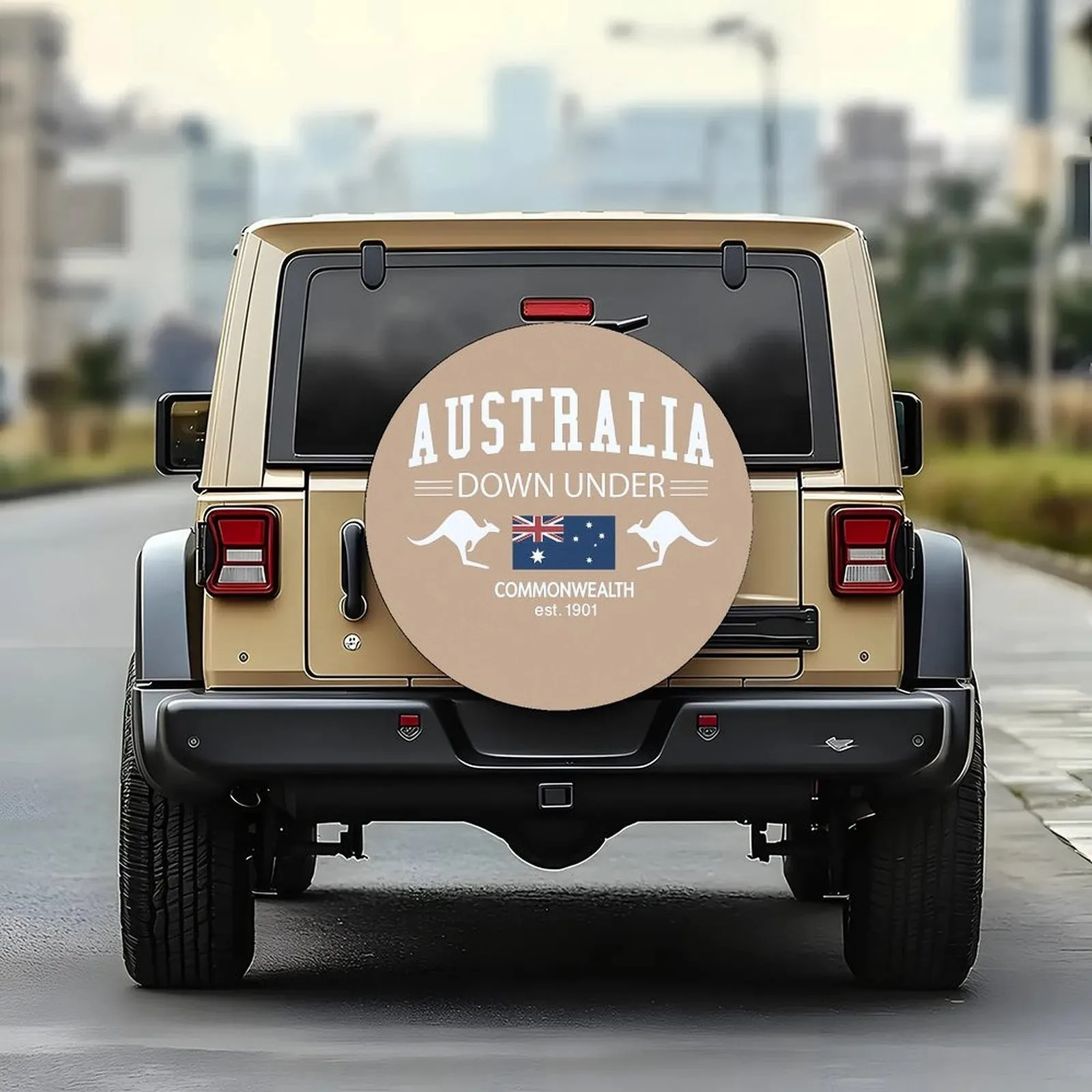 Australia Down Under Spare Tire Cover SUV Commonwealth Kangaroo Wheel Protector
Australia Down Under Spare Tire Cover SUV Commonwealth Kangaroo Wheel Protector