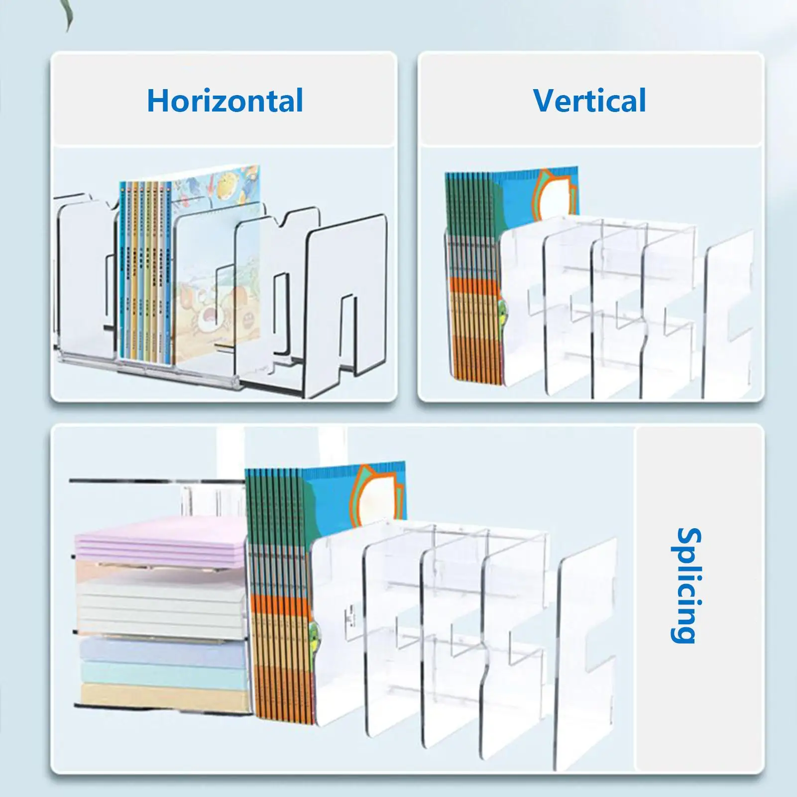Органайзер для файлов для стола Расширяемый держатель Настольный органайзер для папок 2 шт. 5-секционная стойка для организации и хранения писем
Органайзер для файлов для стола Расширяемый держатель Настольный органайзер для папок 2 шт. 5-секционная стойка для организации и хранения писем