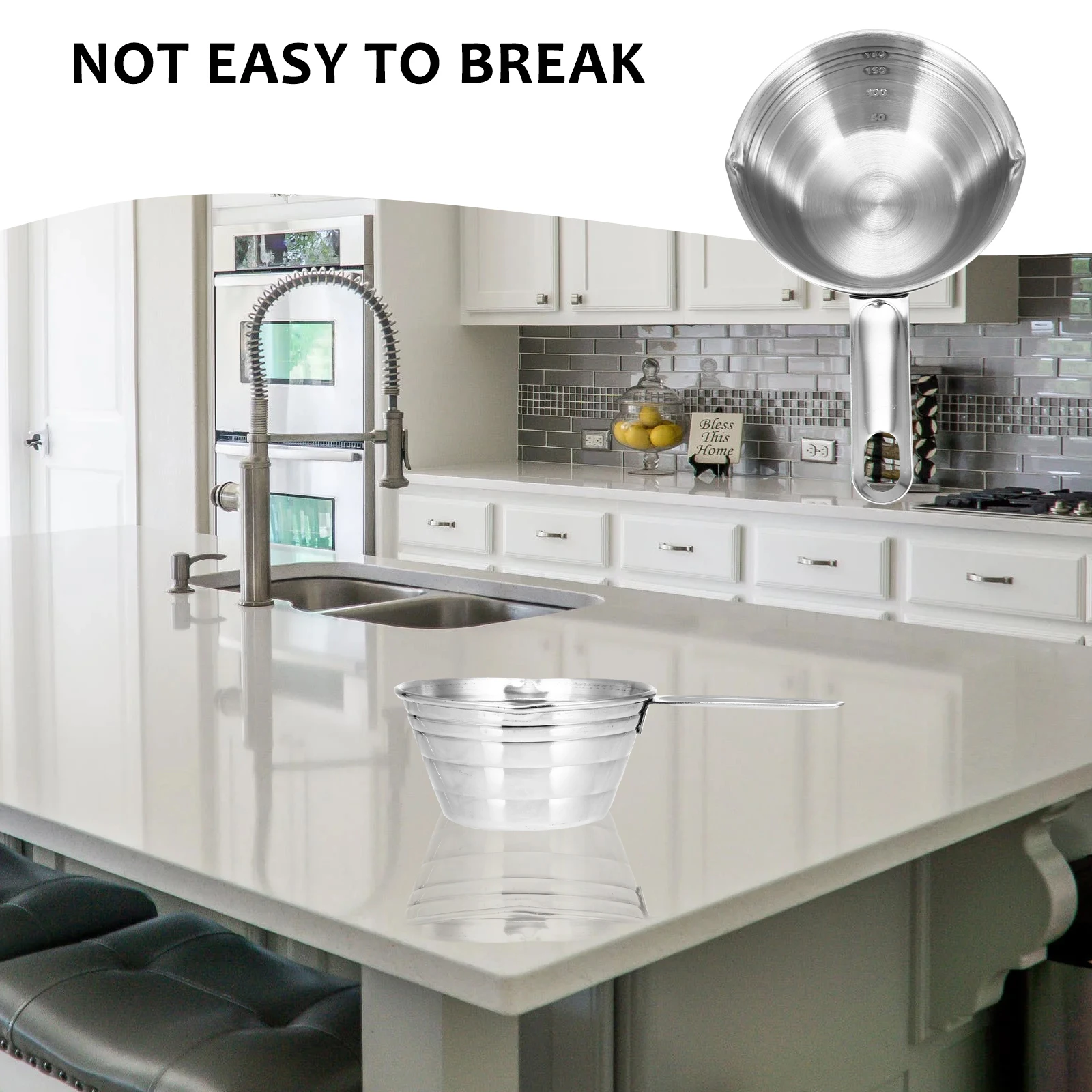 2pcs Stainless Steel Spoons Set Kitchen Baking Scoop Tools for Dry Liquid Ingredients Compact Hanging Design with Scale
2pcs Stainless Steel Spoons Set Kitchen Baking Scoop Tools for Dry Liquid Ingredients Compact Hanging Design with Scale