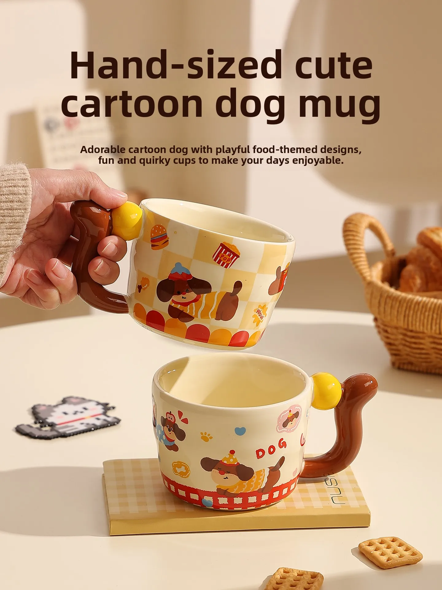 Sweet Oni Ceramic Mugs Drinking Water Cup for Students Dormitory Milk Coffee Cup Underglaze Color Latte Cup Single Ear Handle
Sweet Oni Ceramic Mugs Drinking Water Cup for Students Dormitory Milk Coffee Cup Underglaze Color Latte Cup Single Ear Handle