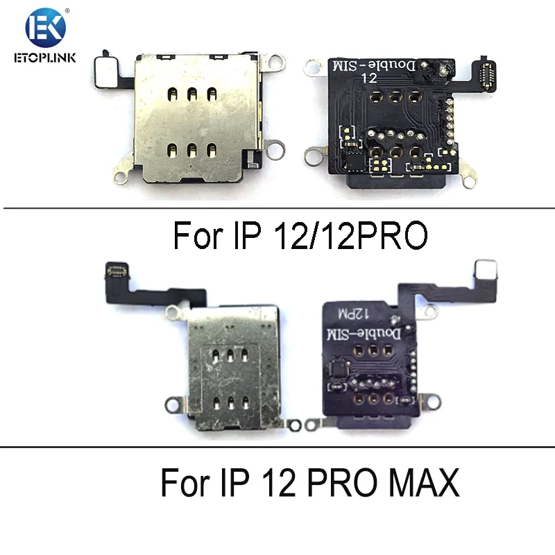 For Iphone 13 12 Pro Max Mini Plus SIM Card Tray Socket Slot Adapter Connector Reader Flex Cable Replacement