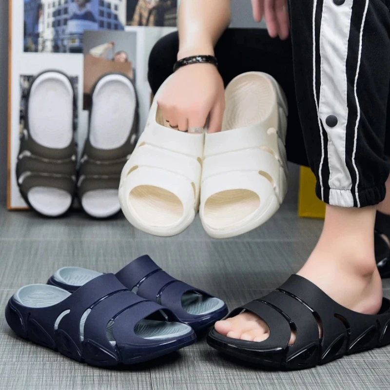 Сверхлегкие летние мужские повседневные тапочки, мягкие, быстросохнущие и противоскользящие, новый стиль, простой дизайн для пляжа и домашнего использования
Сверхлегкие летние мужские повседневные тапочки, мягкие, быстросохнущие и противоскользящие, новый стиль, простой дизайн для пляжа и домашнего использования