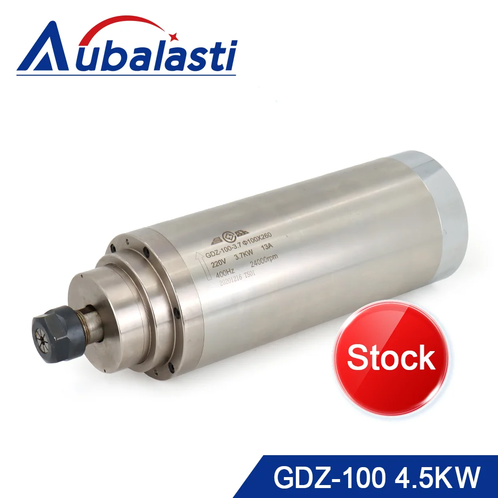 Aubalasti Water Cooled Spindle Motor 220V Tool Spindle 4.5kw ER20 With Dia.100mm For CNC Router GDZ-100
Aubalasti Water Cooled Spindle Motor 220V Tool Spindle 4.5kw ER20 With Dia.100mm For CNC Router GDZ-100