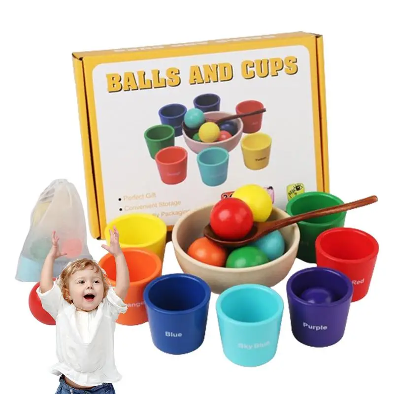 Balls In Cups Montessori Toy Natural Wood Color Sorting Toy Early Development & Activity Toys With Organizer Bag For Birthday
Balls In Cups Montessori Toy Natural Wood Color Sorting Toy Early Development & Activity Toys With Organizer Bag For Birthday