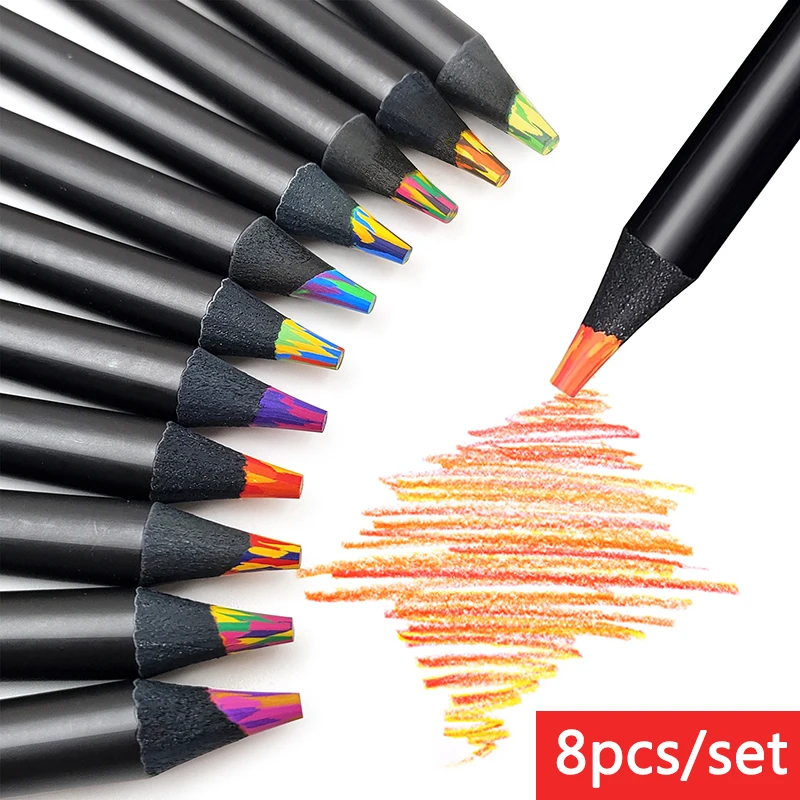 8pcs/set Gradient Rainbow Pencil Crayons Children's Painting Graffiti Magic Colored Pencil School Stationery Art Supplies
8pcs/set Gradient Rainbow Pencil Crayons Children's Painting Graffiti Magic Colored Pencil School Stationery Art Supplies