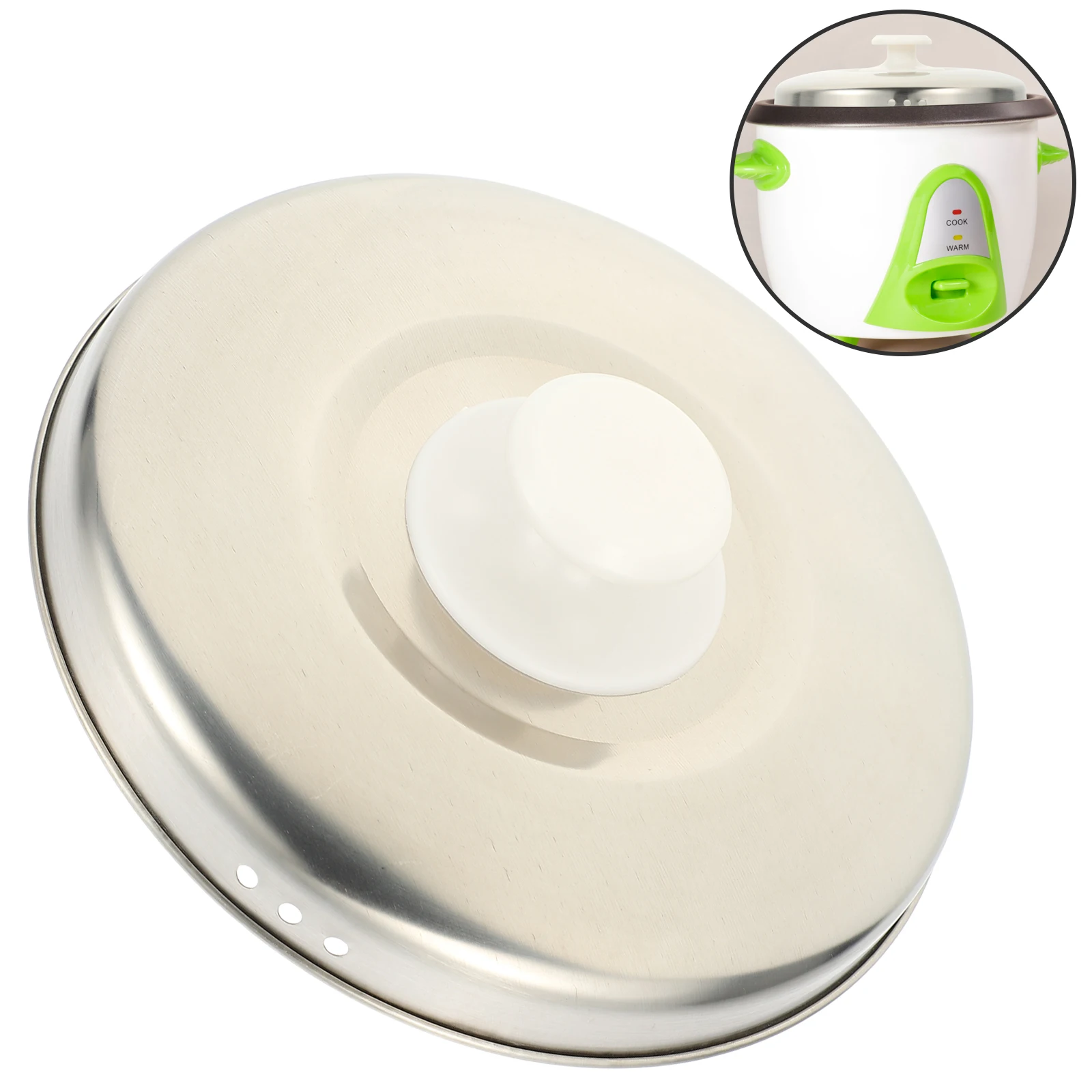 Rice Cooker Lid 4L Stainless Steel Universal Cover Pot Lid Kitchen Supplies Reusable Metal Lids Easy Clean Efficient Cooking
Rice Cooker Lid 4L Stainless Steel Universal Cover Pot Lid Kitchen Supplies Reusable Metal Lids Easy Clean Efficient Cooking