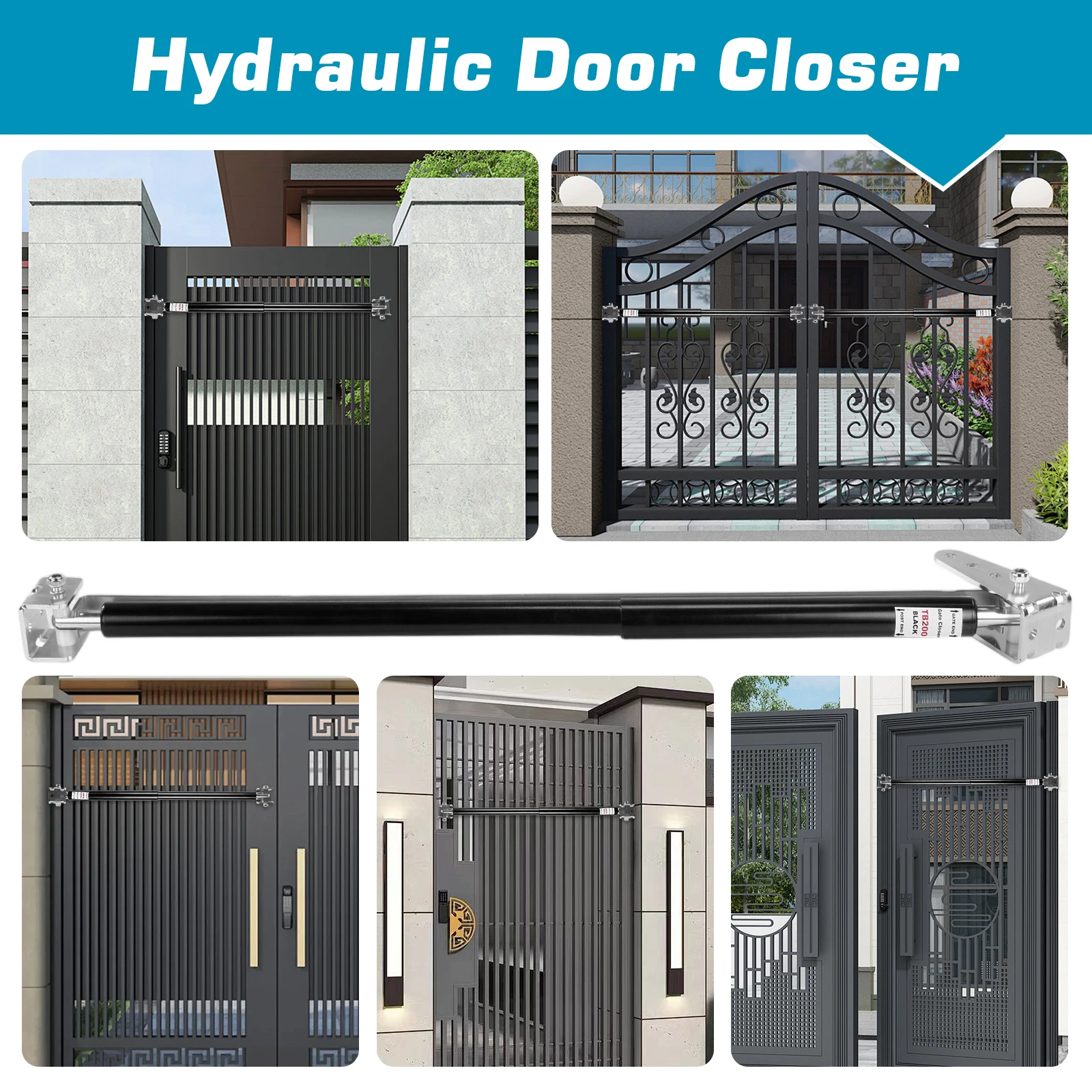 6Pcs TB200B Outdoor Gates Closer Kit 60 To 140 Pounds in Weight 40 To 64 Inches in Width for Warehouses Stadiums Courtyards
6Pcs TB200B Outdoor Gates Closer Kit 60 To 140 Pounds in Weight 40 To 64 Inches in Width for Warehouses Stadiums Courtyards