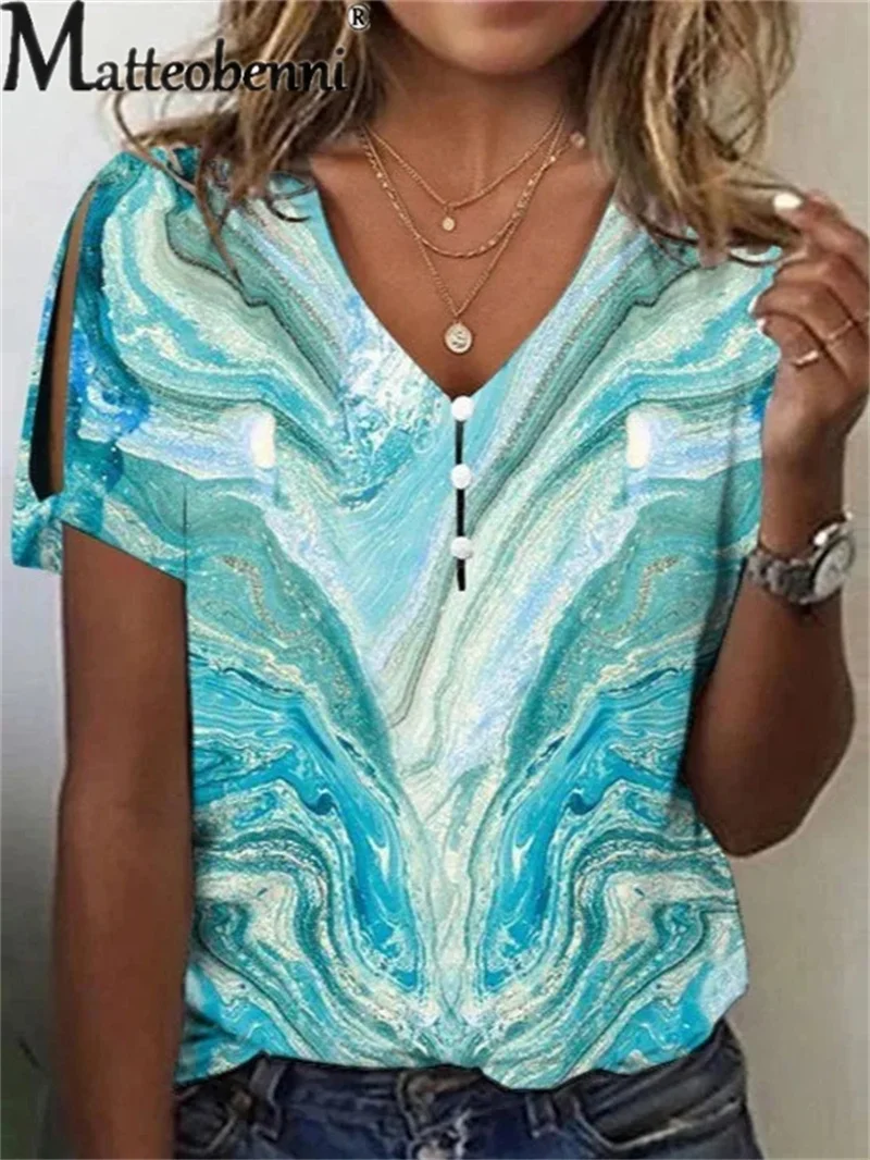 2023 Summer Ethnic Style Print V Neck Pullover T-Shirt Female Daily Casual Hollow Out Short Sleeve Tees Women's Loose Tops 5XL
2023 Summer Ethnic Style Print V Neck Pullover T-Shirt Female Daily Casual Hollow Out Short Sleeve Tees Women's Loose Tops 5XL