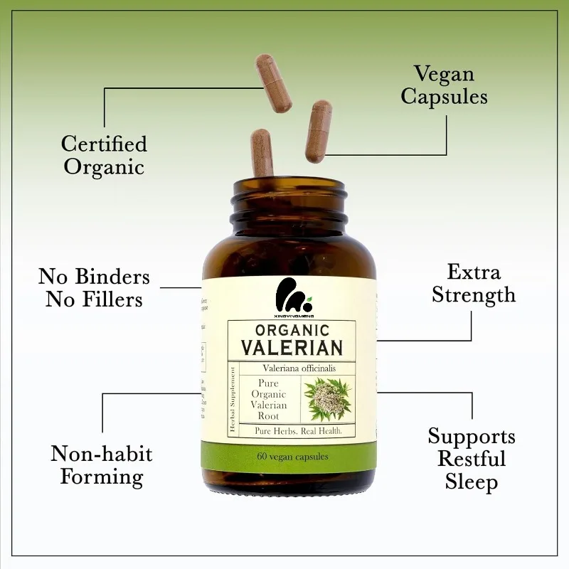 Pure Organic Valerian Root Capsules -900 mg -60 capsules Pure Vegetarian Capsules Non GMO
Pure Organic Valerian Root Capsules -900 mg -60 capsules Pure Vegetarian Capsules Non GMO