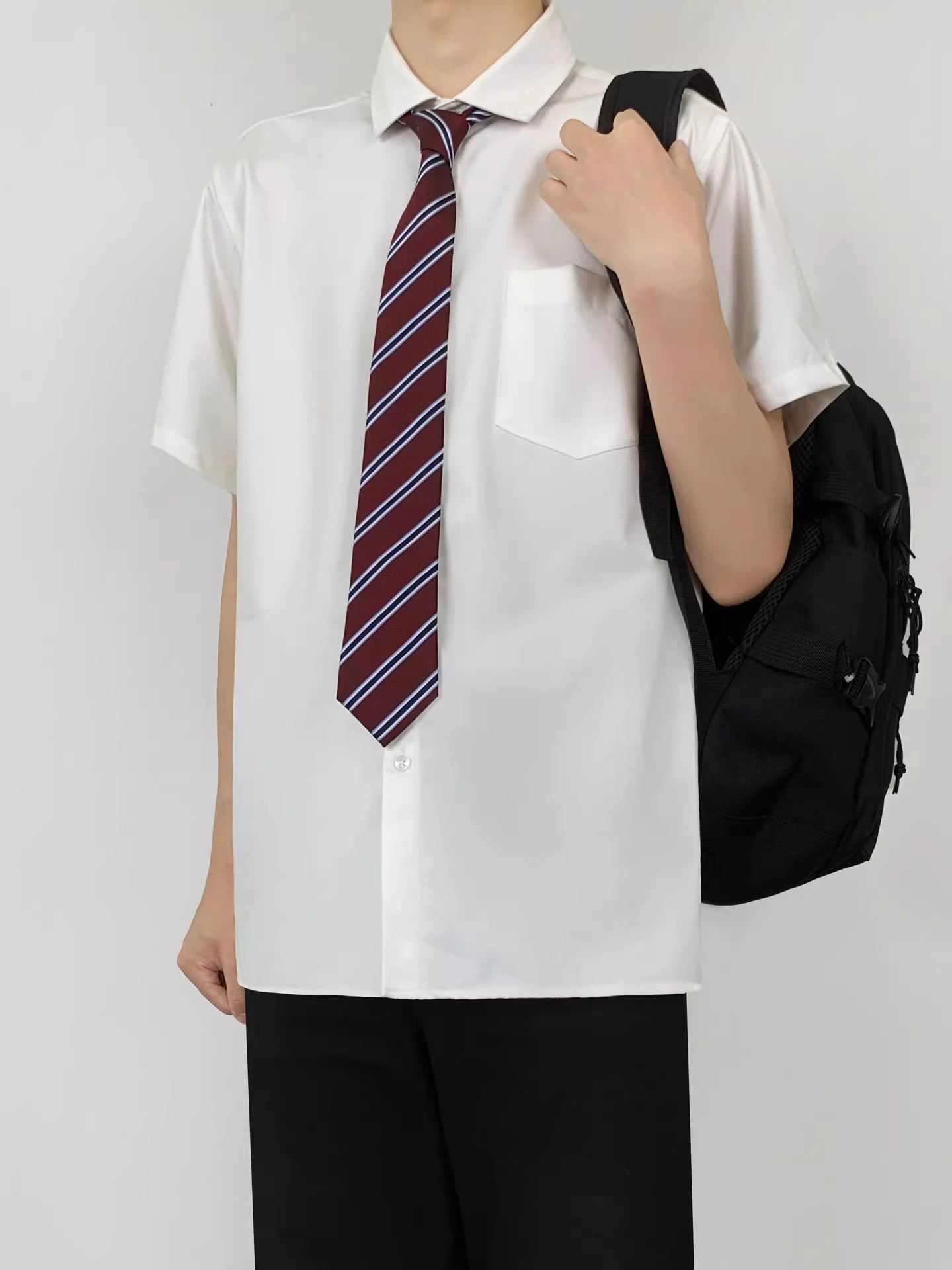 Men's Long Sleeve Pointed Collar Shirt Pure Color Student Uniform Spring Summer Short Sleeve Versatile White Top Polyester Co...
Men's Long Sleeve Pointed Collar Shirt Pure Color Student Uniform Spring Summer Short Sleeve Versatile White Top Polyester Co...