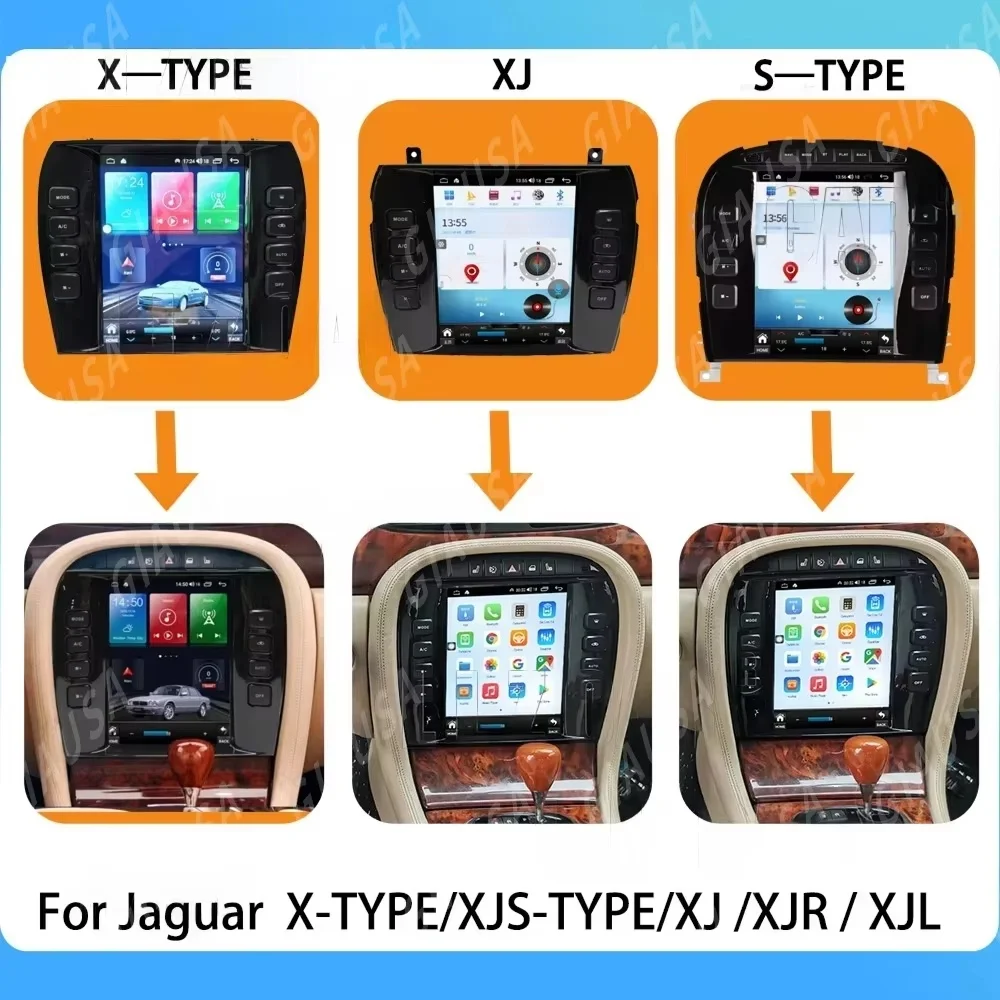 Car Radio For Jaguar XJ X-TYPE S-TYPE 2004-2008 wireless Carplay Android 13 Multimedia DVD Player GPS Navigation Touch Screen
Car Radio For Jaguar XJ X-TYPE S-TYPE 2004-2008 wireless Carplay Android 13 Multimedia DVD Player GPS Navigation Touch Screen