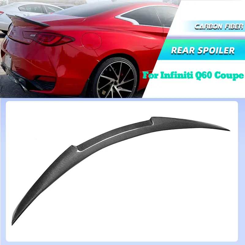 Full Carbon Fiber Car Rear Trunk Spoiler Wings for Infiniti Q60 Coupe 2DR 2016-2019 Racing Rear Spoiler Boot Wing Lip Body Kit
Full Carbon Fiber Car Rear Trunk Spoiler Wings for Infiniti Q60 Coupe 2DR 2016-2019 Racing Rear Spoiler Boot Wing Lip Body Kit