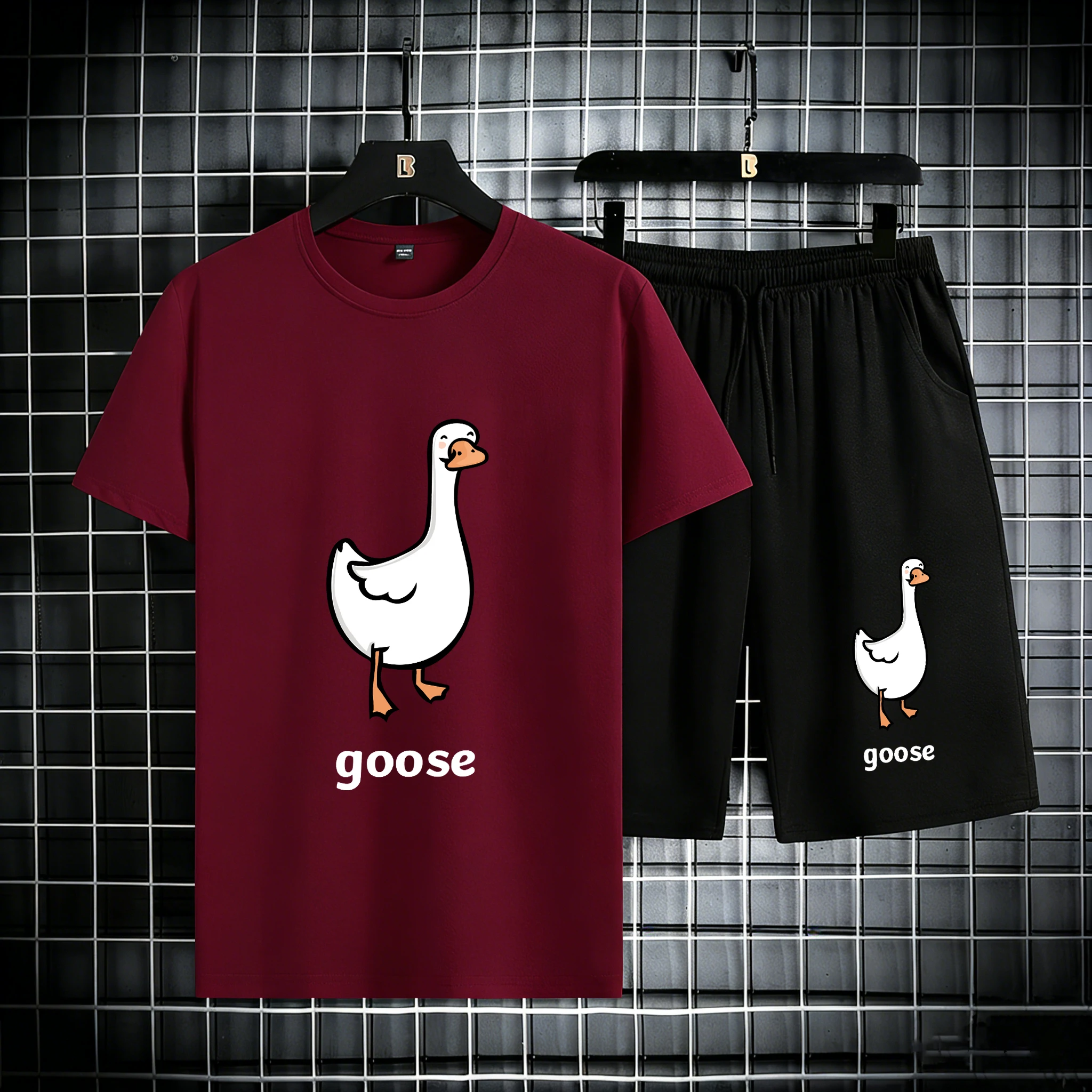 Goose Makes People Happy Design Cotton Summer Street Sportswear Mens 2 Piece Set Sport Loose Short Pants Daily Simple Shorts
Goose Makes People Happy Design Cotton Summer Street Sportswear Mens 2 Piece Set Sport Loose Short Pants Daily Simple Shorts
