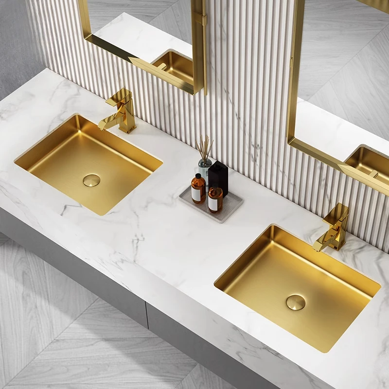 Flat bottom square stainless steel under-counter basin, bathroom wash basin, embedded
Flat bottom square stainless steel under-counter basin, bathroom wash basin, embedded