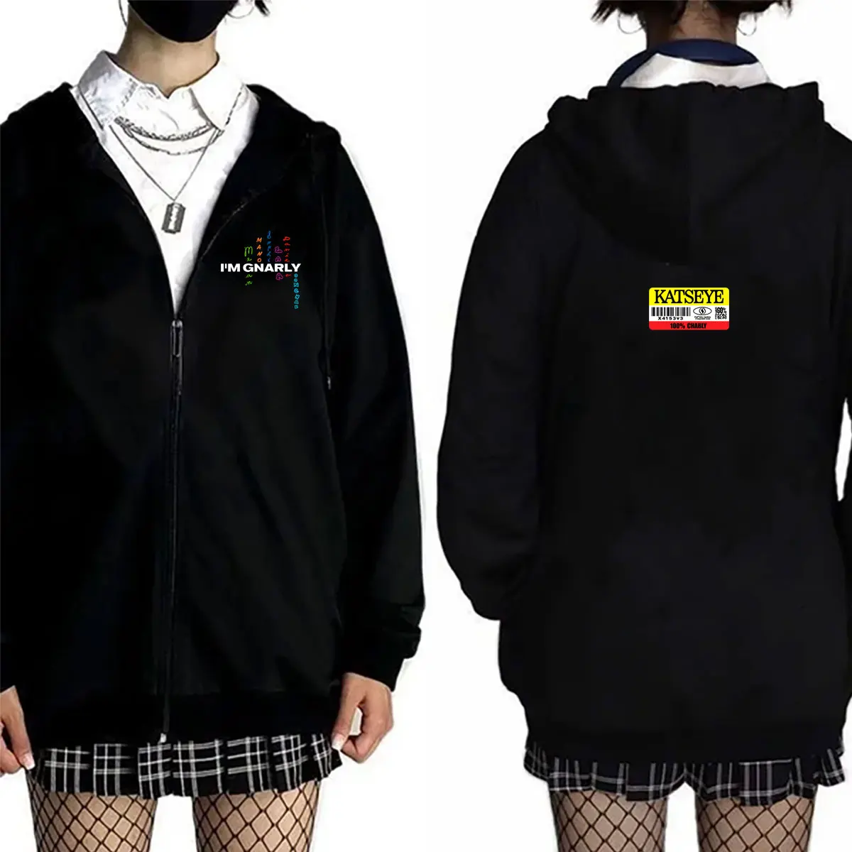 Korean Band KATSEYE I'm Gnarly Zipper Hoodie Men Women Kpop Fashion Trend Zip Up Jacket Coat Male Casual Oversized Streetwear
Korean Band KATSEYE I'm Gnarly Zipper Hoodie Men Women Kpop Fashion Trend Zip Up Jacket Coat Male Casual Oversized Streetwear