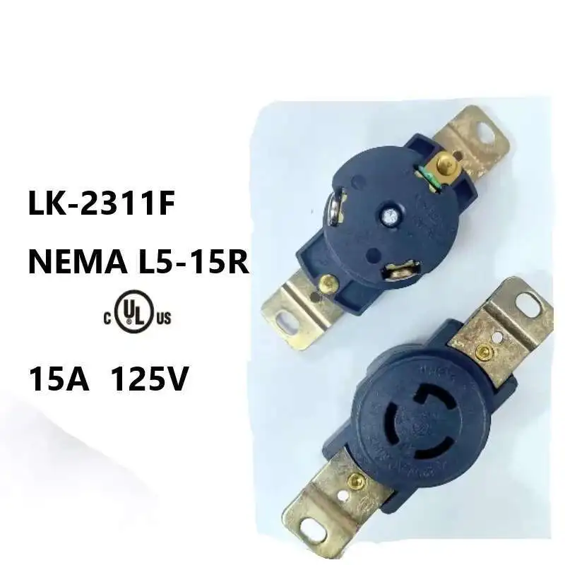 Lk2311merican NEMA L5 15R Receptacle Socket 15A 125V Female 3 Hole Connector 3P3W US Industry Outlet For Generator Aviation
Lk2311merican NEMA L5 15R Receptacle Socket 15A 125V Female 3 Hole Connector 3P3W US Industry Outlet For Generator Aviation