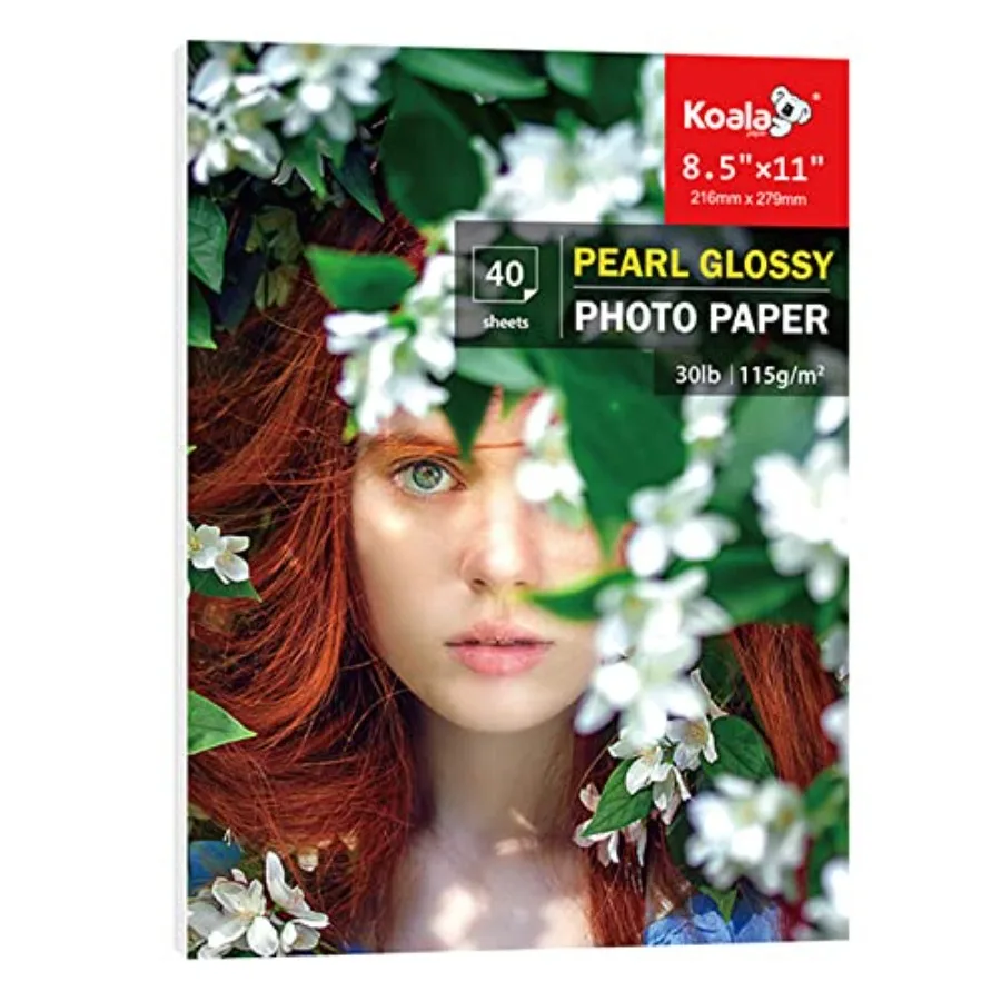 Koala Pearl Glossy Thin Photo Paper 8.5x11 Inches 40 Sheets 30lbs Shiny for Diy Chip Bag Compatible with Inkjet and Laser Print
Koala Pearl Glossy Thin Photo Paper 8.5x11 Inches 40 Sheets 30lbs Shiny for Diy Chip Bag Compatible with Inkjet and Laser Print