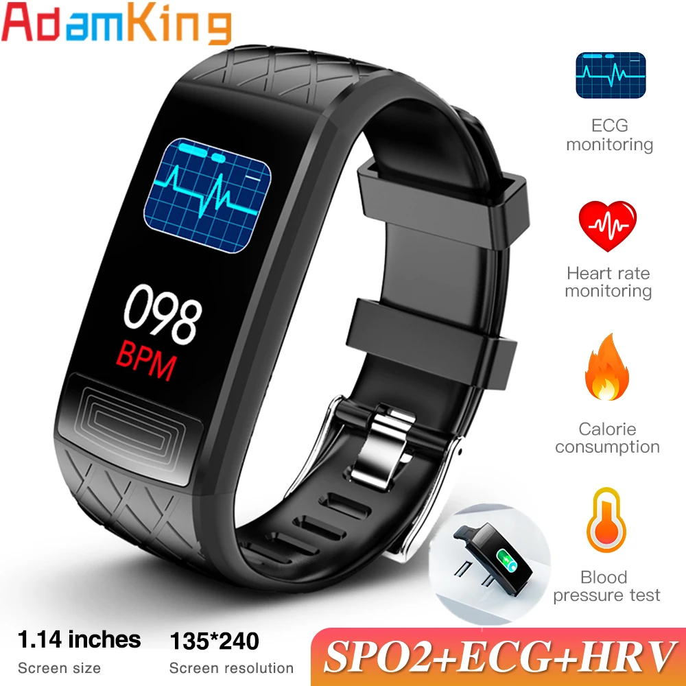ECG Fitness Tracker Smartwatch Heart Rate Blood Pressure HRV SpO2 Monitor Smart Band Sport Smart Watch Men Women For IOS Android
ECG Fitness Tracker Smartwatch Heart Rate Blood Pressure HRV SpO2 Monitor Smart Band Sport Smart Watch Men Women For IOS Android