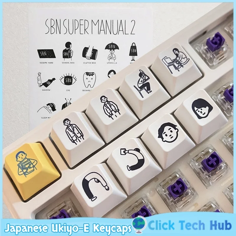 Japanese Ukiyo-E Keycaps 9 Keys Cherry R4 Sublimated Pbt Minimalist Illustration Style Personalized Mechanical Keyboard Keycaps
Japanese Ukiyo-E Keycaps 9 Keys Cherry R4 Sublimated Pbt Minimalist Illustration Style Personalized Mechanical Keyboard Keycaps
