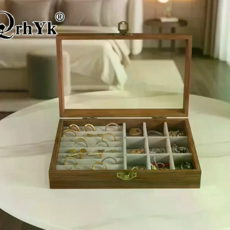 Vintage Jewelry Wood Storage Box Velvet Glass Lid Jewelry Organizer Case Dust-proof Bracelet Ring Earring Display Holder
Vintage Jewelry Wood Storage Box Velvet Glass Lid Jewelry Organizer Case Dust-proof Bracelet Ring Earring Display Holder