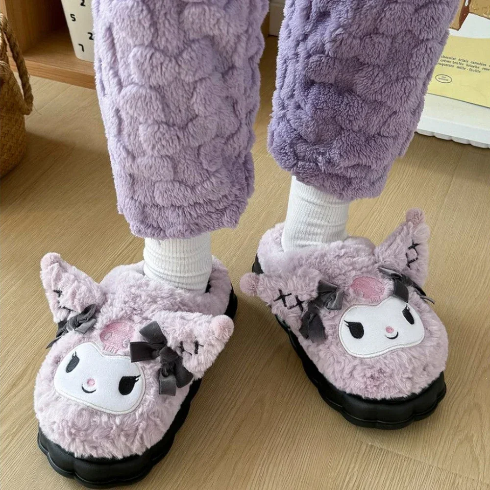 Kuromi Slippers Miniso Purple Bow Embroidered Cotton Shoes Winter Home Slippers Thick Soled Warm Cotton Shoes Christmas Gift
Kuromi Slippers Miniso Purple Bow Embroidered Cotton Shoes Winter Home Slippers Thick Soled Warm Cotton Shoes Christmas Gift