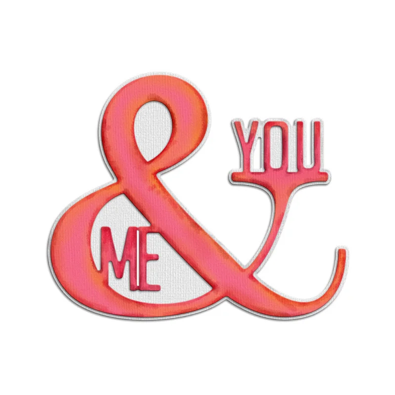 Die Cutting YOU&ME Shaped Carbon Steel Die for Crafting Paper Cards and Metal Embossing
Die Cutting YOU&ME Shaped Carbon Steel Die for Crafting Paper Cards and Metal Embossing