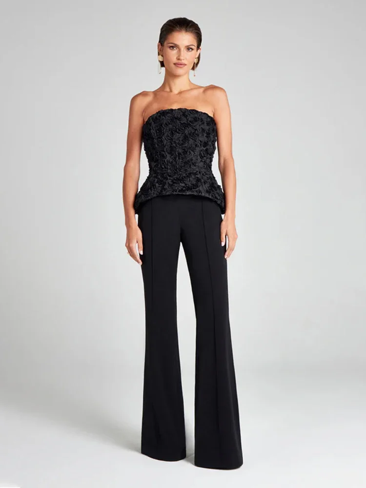 Elegant Solid Straight High Waist Pant Sets Chic Sleeveless 3d Flower Off Shoulder Slim Short Vest Suit 2025 New Party Club Wear
Elegant Solid Straight High Waist Pant Sets Chic Sleeveless 3d Flower Off Shoulder Slim Short Vest Suit 2025 New Party Club Wear