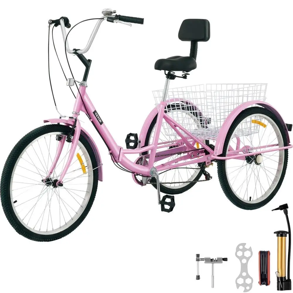Tricycle Adult 26’’ Wheels Adult Tricycle 7-Speed 3 Wheel Bikes For adults Three Wheel Bike For adults Adult Trike Adult
Tricycle Adult 26’’ Wheels Adult Tricycle 7-Speed 3 Wheel Bikes For adults Three Wheel Bike For adults Adult Trike Adult