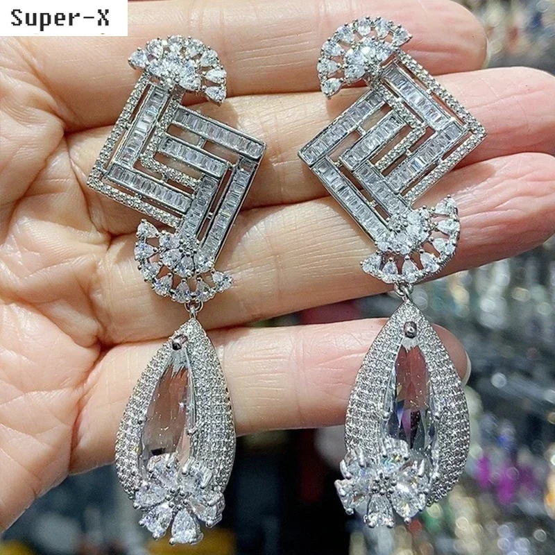 Blue Green White Tear Drop Earrings Women Luxury Jewelry Zircon Flower Long Dangle Earrings Wedding Dinner Party Jewelry Gift
Blue Green White Tear Drop Earrings Women Luxury Jewelry Zircon Flower Long Dangle Earrings Wedding Dinner Party Jewelry Gift