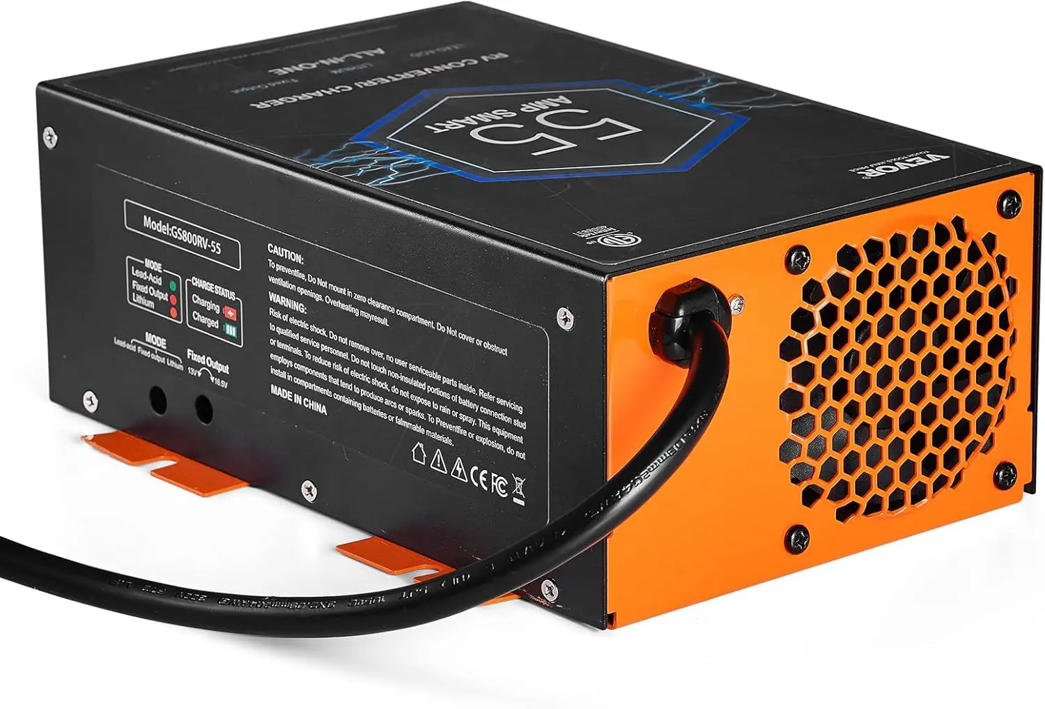RV Converter, 55 Amp, 110V AC to 12V DC RV Power Converter Battery Charger with 4 Stage Smart Charging 13V to 16.5V Adjustable
RV Converter, 55 Amp, 110V AC to 12V DC RV Power Converter Battery Charger with 4 Stage Smart Charging 13V to 16.5V Adjustable