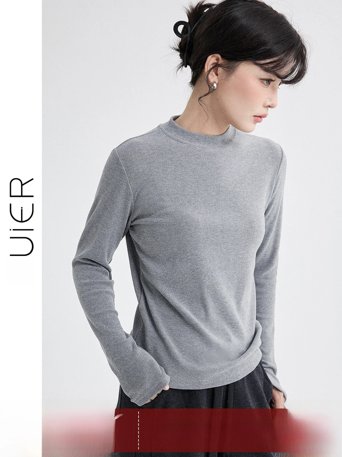 Slim Fit Women's Knitted Base Layer Top Thin Fce Stand Collar Casual Sle Inner Wear Long Sve Regular Length Pure Color
Slim Fit Women's Knitted Base Layer Top Thin Fce Stand Collar Casual Sle Inner Wear Long Sve Regular Length Pure Color