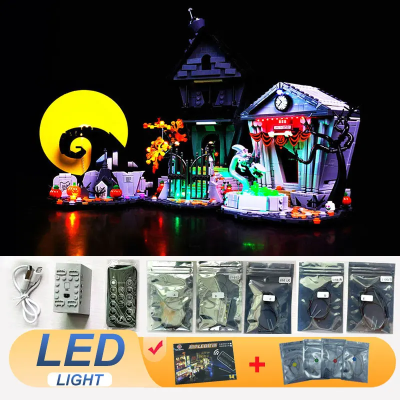 Комплект светодиодных фонарей для LEGO 21351, лампа «Кошмар перед Рождеством», подарок «сделай сам» (не включает строительные блоки, наборы кирпичей, наборы моделей)
Комплект светодиодных фонарей для LEGO 21351, лампа «Кошмар перед Рождеством», подарок «сделай сам» (не включает строительные блоки, наборы кирпичей, наборы моделей)