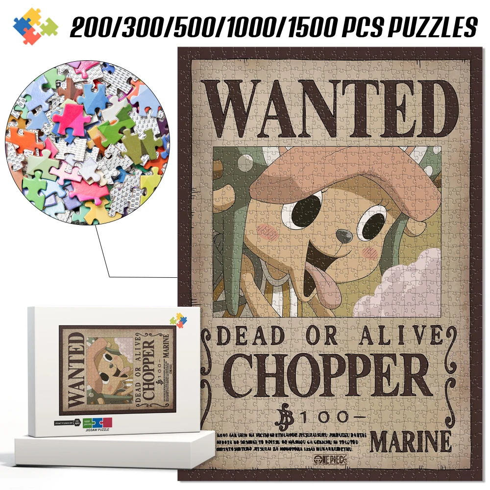 One Piece Chopper Wanted Poster Jigsaw Puzzles 100 Bounty Cute Anime Collectible Puzzle Stress Relief Game for Kids's Adults Fun
One Piece Chopper Wanted Poster Jigsaw Puzzles 100 Bounty Cute Anime Collectible Puzzle Stress Relief Game for Kids's Adults Fun